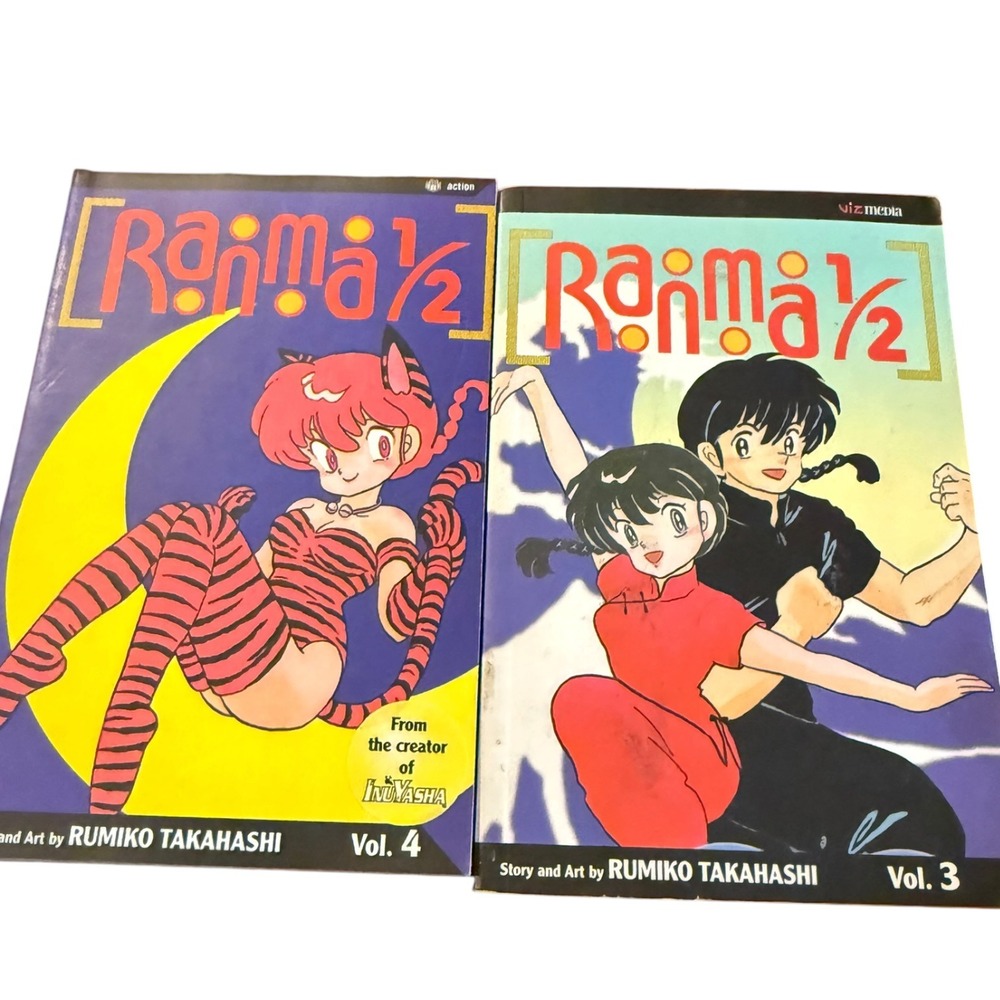Ranma 1/2 Manga Vol 3 4 Rumiko Takahashi Viz Media English Graphic Novels Lot